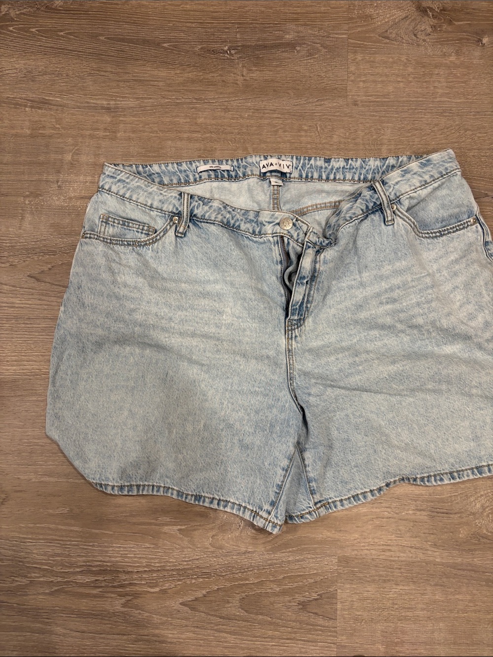 Ava & Viv Light Blue High-Rise Denim Shorts